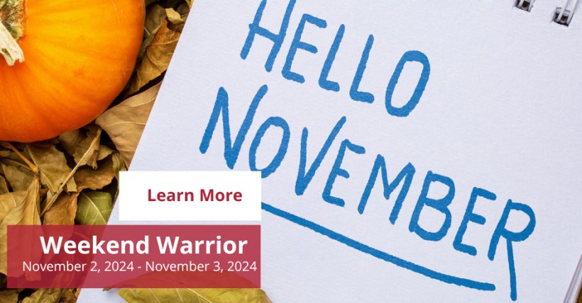 Weekend Warrior: November 2 - November 3, 2024 | Amy Jones Group